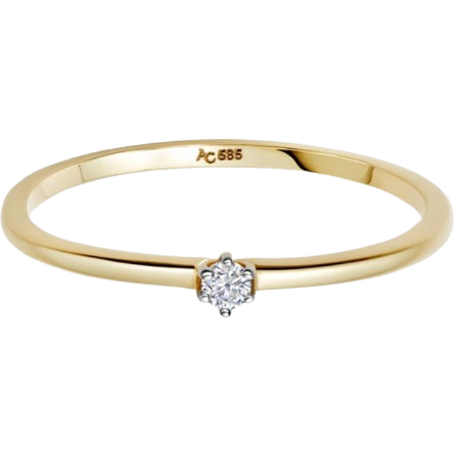 Solid Gold Lab Grown Diamond Promise Ring