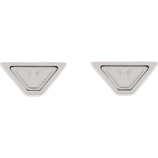 Emporio Armani Men's Stainless Steel Stud Earrings, Silver, Men - Ilver
