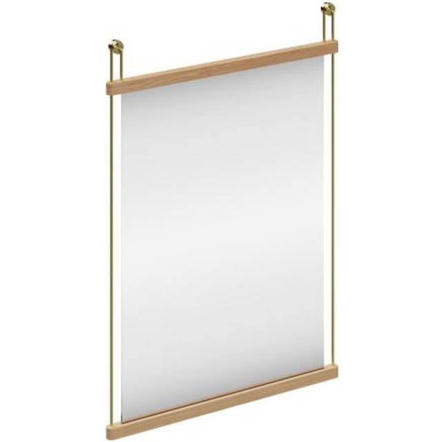 Woud - Suspended Mirror Small Oak/Satin Brass