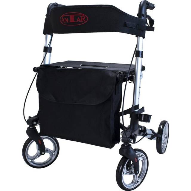 Antar AT51006R Aluminium Vikbar Rollator 8 kg, Röd
