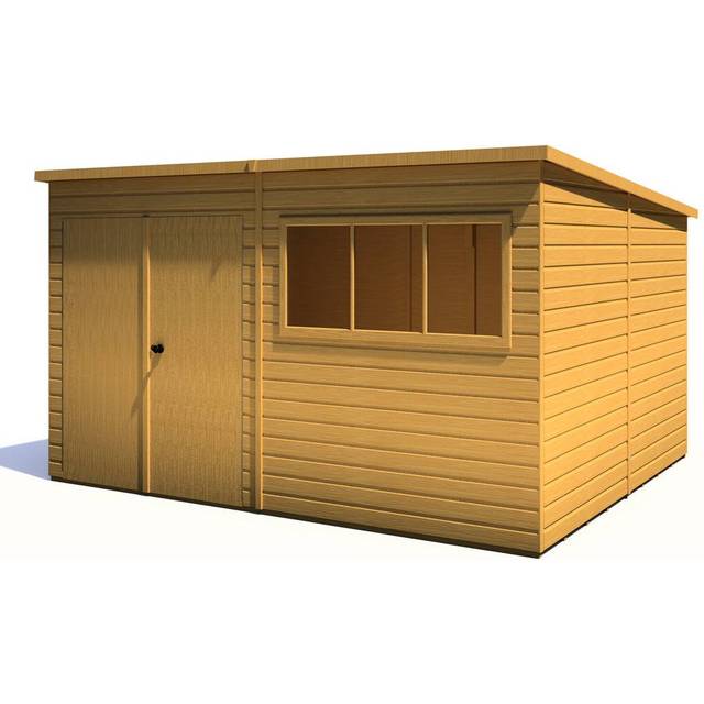 12x10 Shire Ranger Premium Pent Shed with Double Doors - 12x10 Shire Ranger Premium Pent Shed with Double Doors