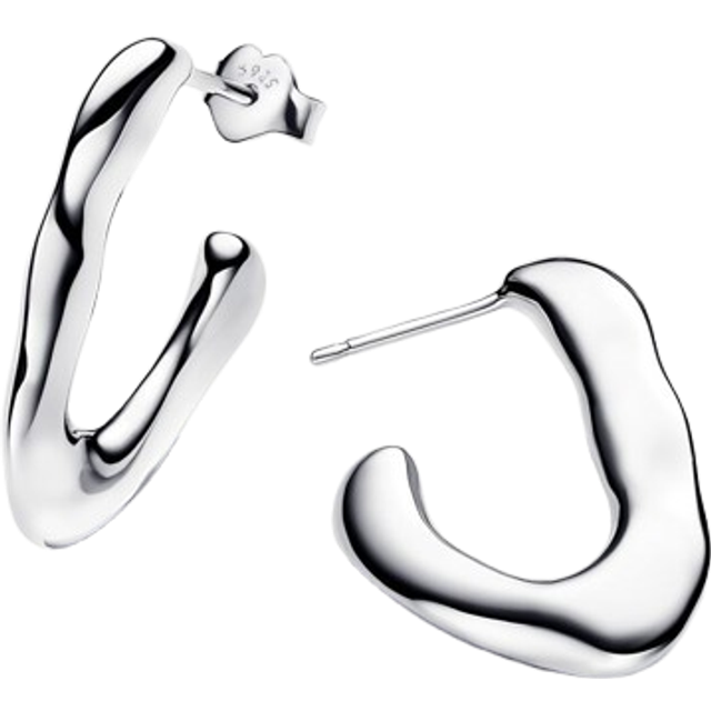 Pandora Earrings - Sterling silver hoop earrings - silver - Earrings for ladies - unisize