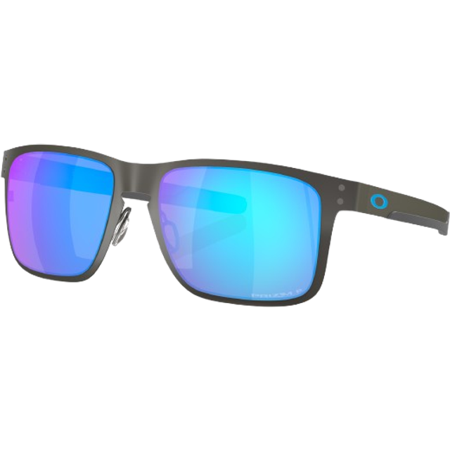 Oakley Man OO4123 HOLBROOK METAL 412307 Solglasögon Metall Grå Blå Fyrkantig Polariserad Prizm