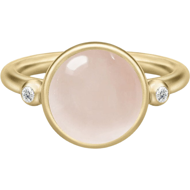 Julie Sandlau, Accessoarer, Dam, 52 MM, Färgglad Kristall Guld Ring - pink (52 MM)