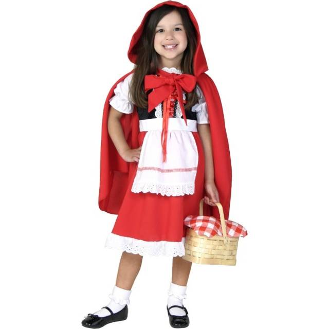 Deluxe Little Red Riding Hood Girl's Costume | Storybook Costumes - Black&#47;Red&#47;White (2X)