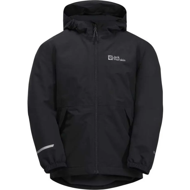Jack Wolfskin Children's Snowy Days Insulated Jacket - Black, Black, Size 4-6 Years - 4-6 YEARS