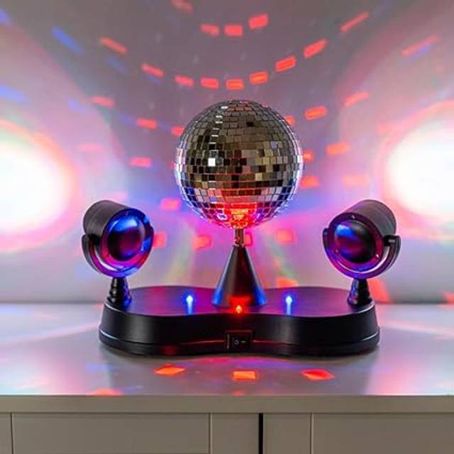 Dolly Disco Ball Rotating rgb led SpotLight Desk Table Lamp