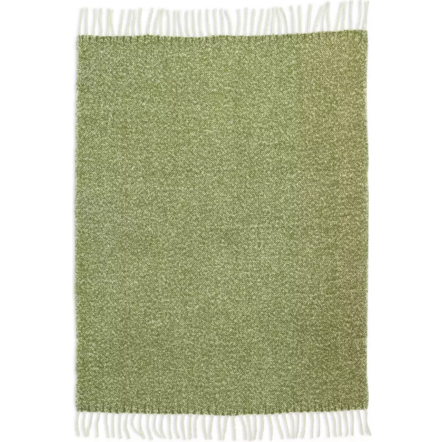 Habitat Faux Mohair Throw - Moss Green - 125x150cm