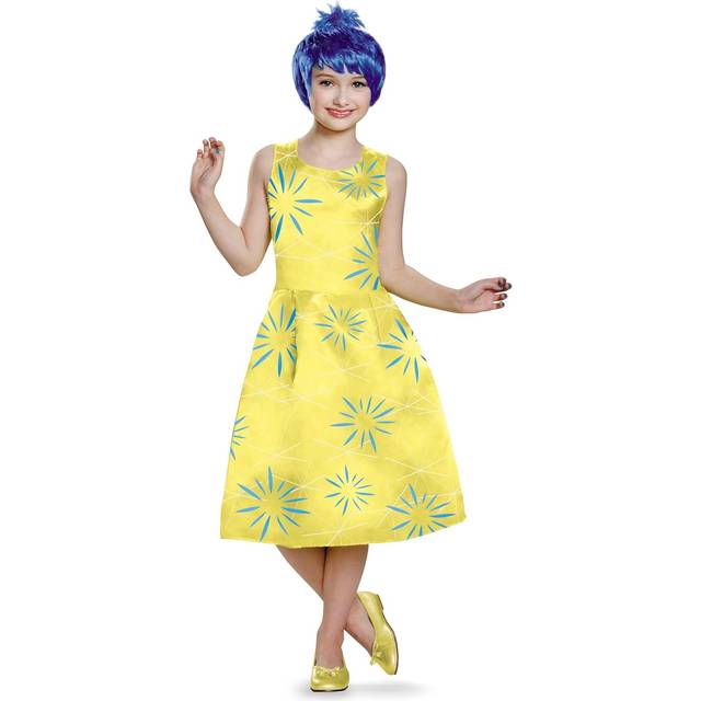 Girl's Disney Inside Out Joy Deluxe Costume - Blue&#47;Yellow (M)