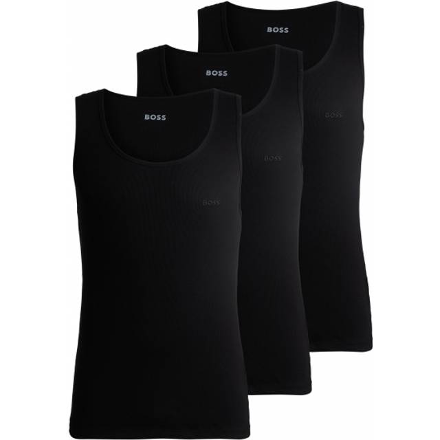 BOSS TankTop 3P Rib Classic Vests in Black I BOSS I Norton Barrie - M