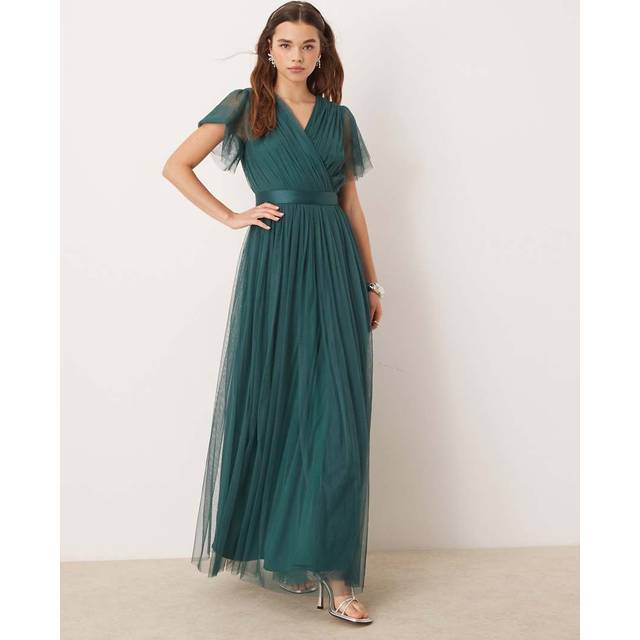 Anaya With Love Wrap Tulle Maxi Dress