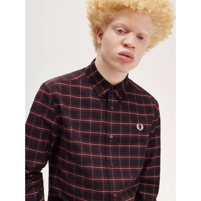 Fred Perry Oxford Long Sleeve Shirt Green
