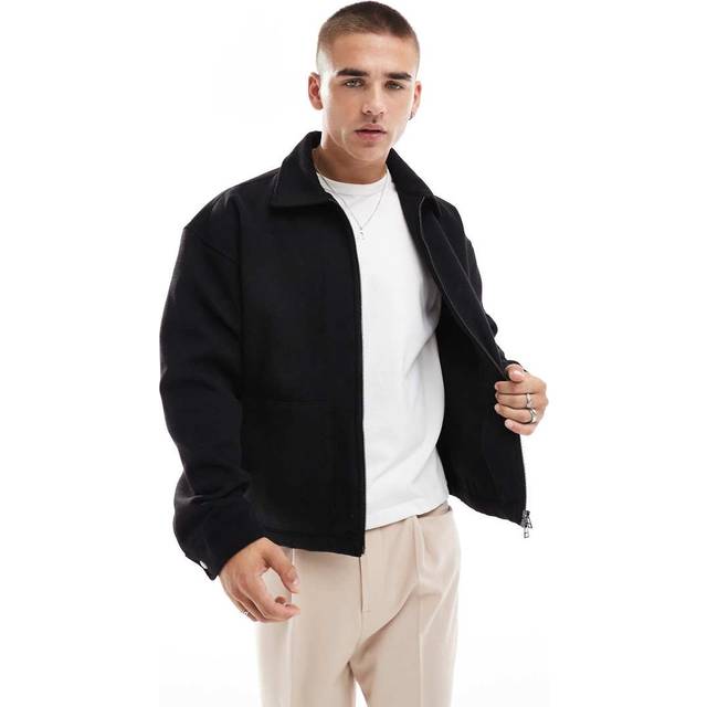 Cotton On – Svart, klassisk Harrington-jacka-Svart/a