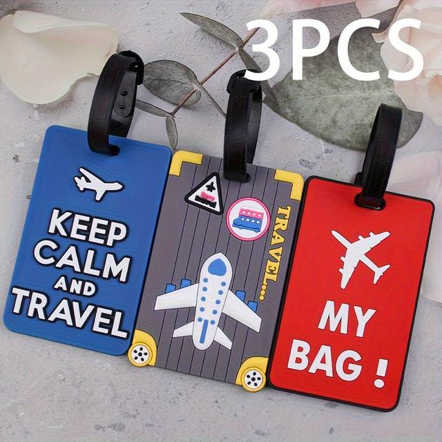 TEMU 3pcs Creative Pvc With Airplane And Travel Themes - Travel, !