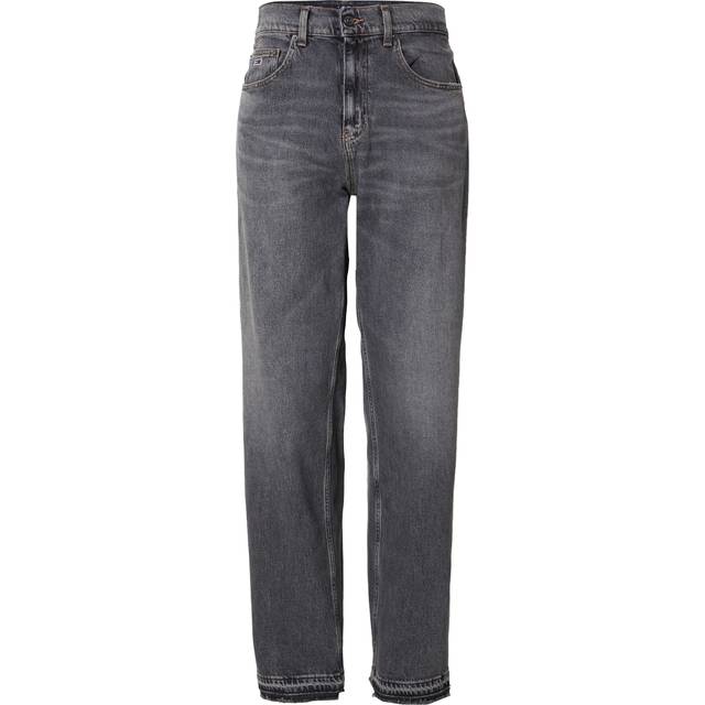 Raw Hem Faded Straight Jeans