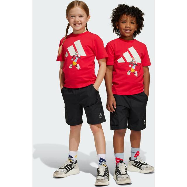 adidas x Disney Mickey Mouse Tee Set Kids - Red, Red, Size 3-4 Years - 3-4 YEARS