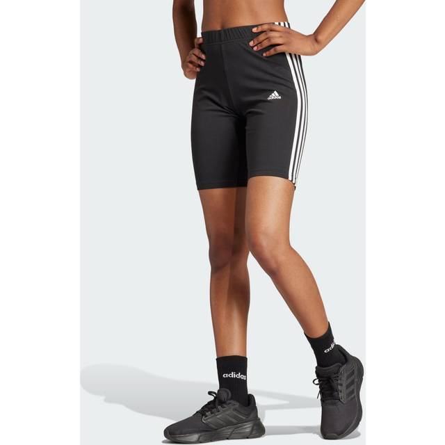 adidas womens Essentials 3-stripes Bike Shorts Tights  Black/White  Me
