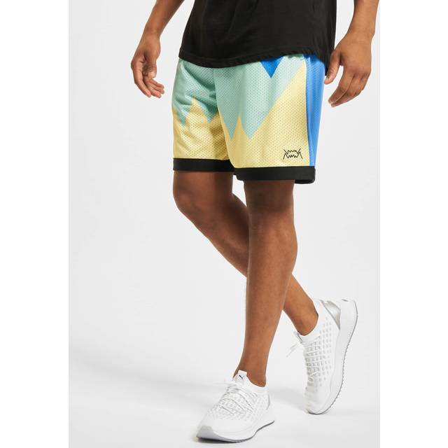 PUMA Scholarship Basketball Shorts 'Blu Green Yellow' 532098-01 - Blue/Green/Yellow