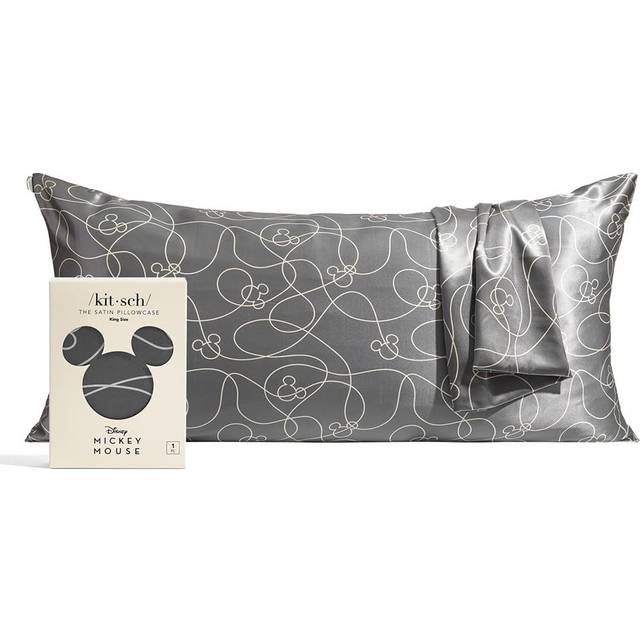 Mickey/Minnie x Kitsch Satin Pillowcase - Softer Than Silk Pillowcase for Hair & Skin | Cooling Satin Pillowcases with Zipper | Satin Pillow Case Cove