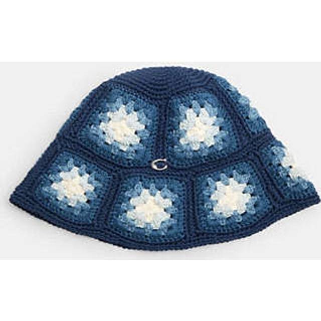 Tie Dye Crochet Bucket Hat - Blue - Medium/Large