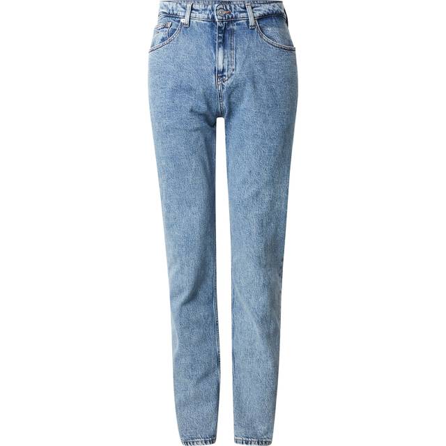 Tommy Jeans – Ryan – Mellanblå, tvättade, raka jeans med smal passform