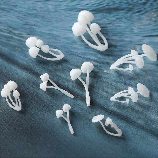 TEMU 9pcs Plastic Small Irregular Shape Handmade Plastic Mushroom Resin, For Jewelry Making Supplies, Resin Filler
