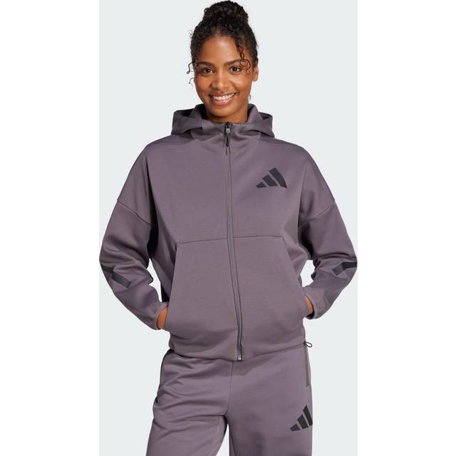 adidas Z.N.E. Full-Zip Hoodie - Grey Strata - XL