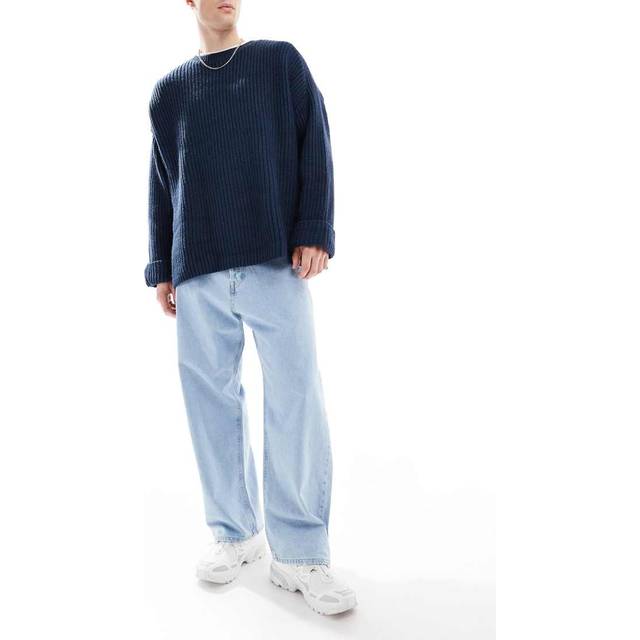 Jack & Jones – Ron – Ljusblå skater-jeans med tvättad finish