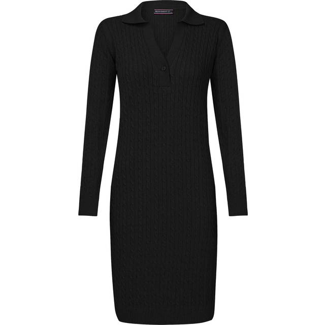 MK Ribbed Stretch Viscose Blend Dress - Black - Michael Kors - XS