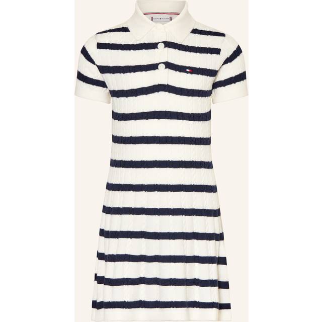 Stripe Cable Knit Jumper Dress
