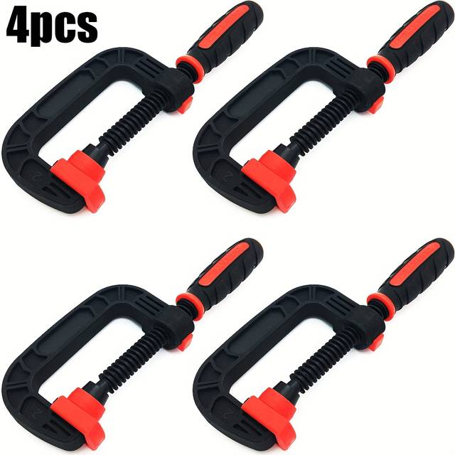 TEMU 4pcs 7 Inch Bar Clamp Set, 4pcs Steel F Clamp , Load , For Woodworking, Metalworking, Diy