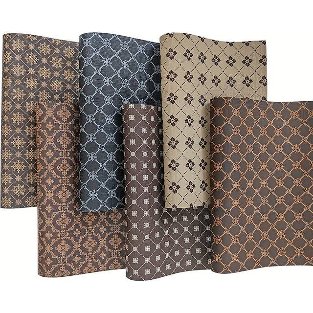 TEMU 6pcs Fashion Print, Random 21 X 30cm Leather - Waterproof Pu Leather - For Crafting, Sewing And Diy Projects