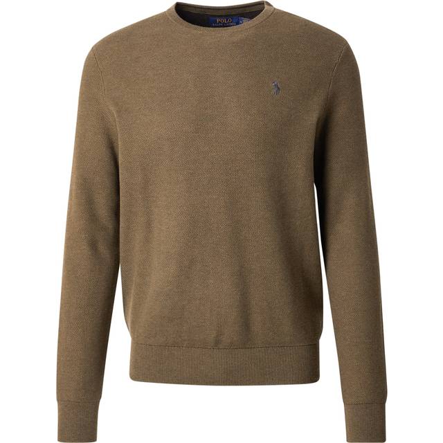 Polo Ralph Lauren 32/2 Cottonlsl-plo Herr Tröjor Stl. M - Från Magasin - Cargo Olive Hthr (M)