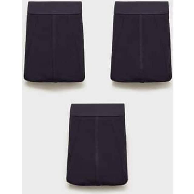 Mango Stretch Cotton Boxer Shorts, Navy