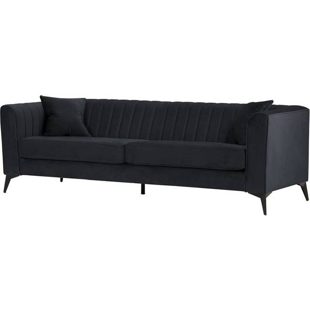 Margo 4 Seater Sofa - Black (4/74cm H x 231cm W x 86m D)