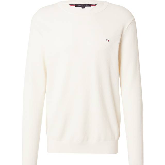 TOMMY HILFIGER Essential Structure Crew Neck |Vit |XXL