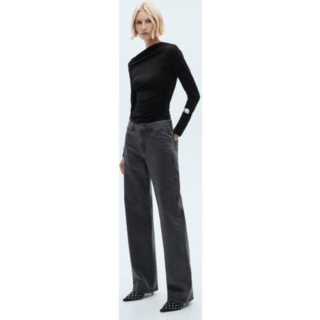 Mango Glitter Jeans, Open Grey
