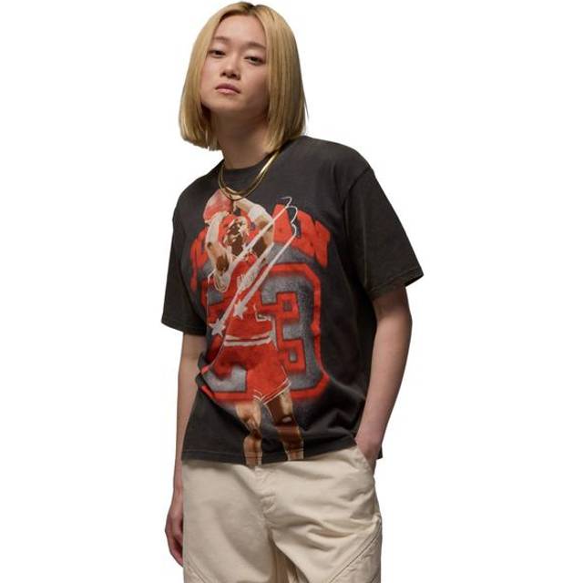 Nike Jordan Women's Graphic T-Shirt - Black - Cotton - M (UK 12&#x2013;14)