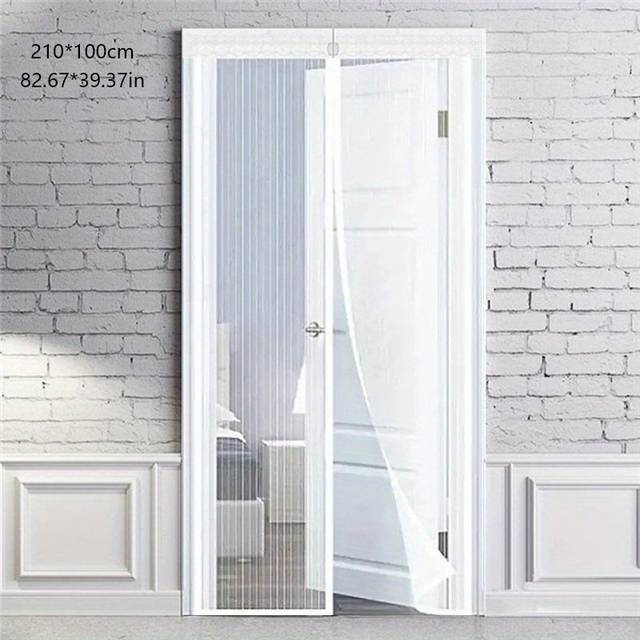 TEMU 1pc Magnetic Mesh Door Screen - Summer Insect & , Pet-friendly, Easy Entry, Keeps , Fits Kitchen, Living Room, Bedroom, Pvc Material