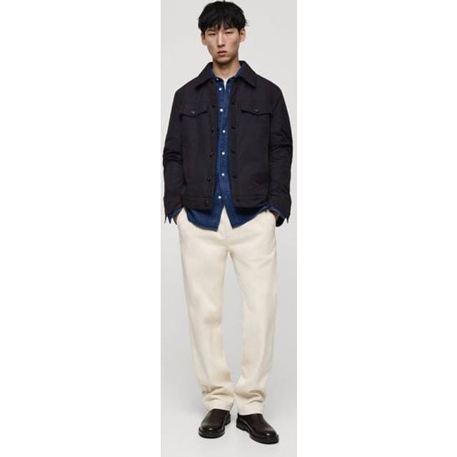 Mango – Marinblå jacka i cowboystil