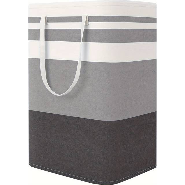 TEMU Large Laundry Basket, Freestanding With Expandable Folding Clothes Rack, Suitable For Dorm And Home Clothing Toys - Gradient Gray, 19.81gal, Suitable For Hotel, Laundry Baskets