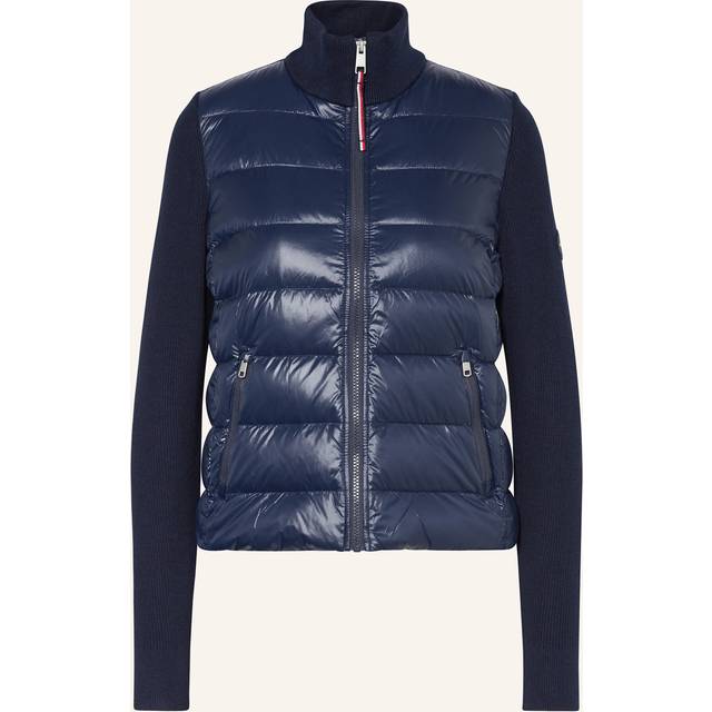 Tommy Hilfiger för kvinnor. WW0WW43771 Dunjacka med kontrasterande ärmar i marinblå färg (M), Casual, Nylon, Marino - Marinblå (M)