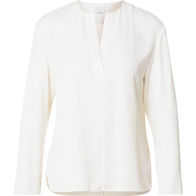 CALVIN KLEIN Recycled Cdc Ls V Neck Blouse |Vit |40