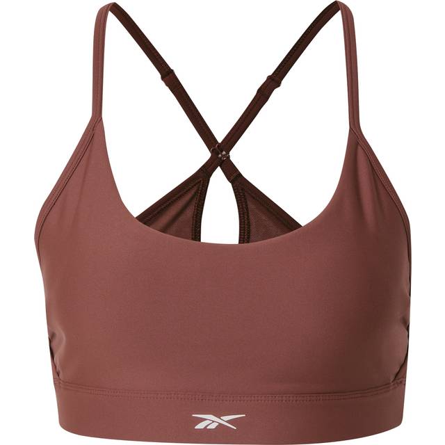 Reebok Womens Training Lux Strappy Medium Support Sports Bra - Brown, Brown, Size S, Women