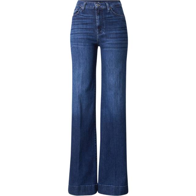 7 for All Mankind Womens Soho Dark Modern Dojo Flared-leg High-rise Denim-blend Jeans 24