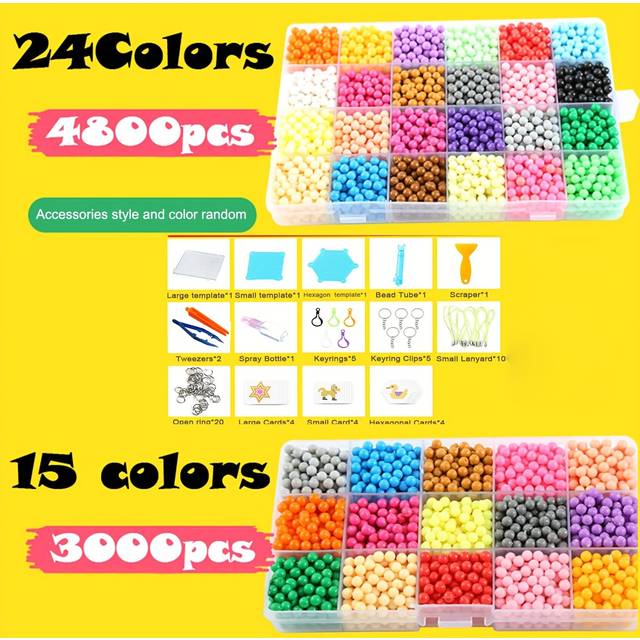 TEMU Random Colors15/24 Magic Water Beads magic Water Beads Puzzle Set Diy Handmade Cell Phone Bag Accessory Birthday Gift (accessories Style And Color Random)