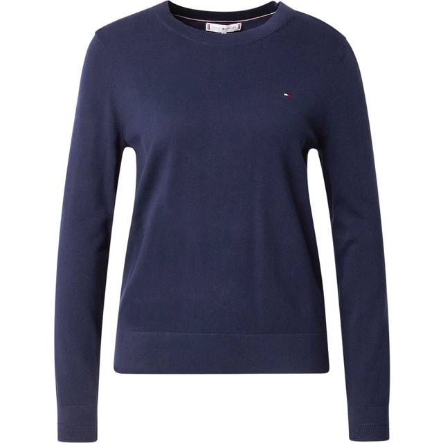 Tommy Hilfiger for woman. WW0WW44984 Blue crew neck jumper (XL), Casual, Cotton