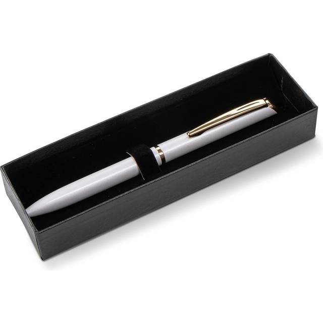 Pentel EnerGel Style Gel Pen with Gift Box  Pastel White Barrel  Black Ink  (0.7mm) Medium Line