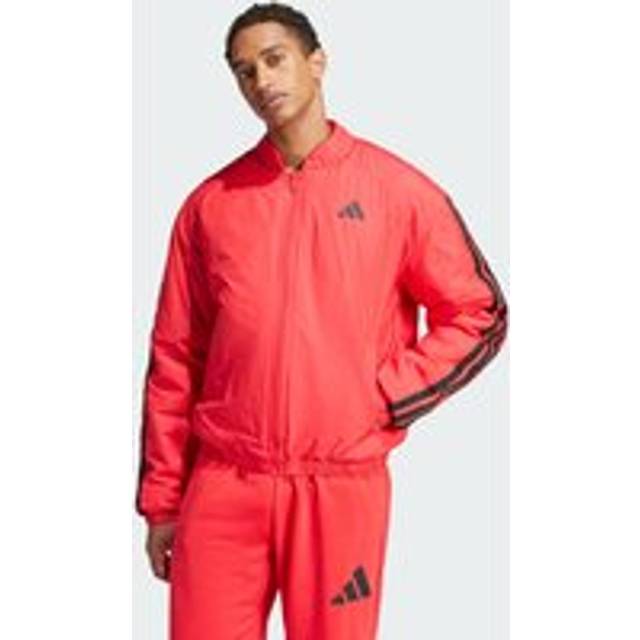 Waterproof jacket adidas Essentials 3-Stripes - Rouge