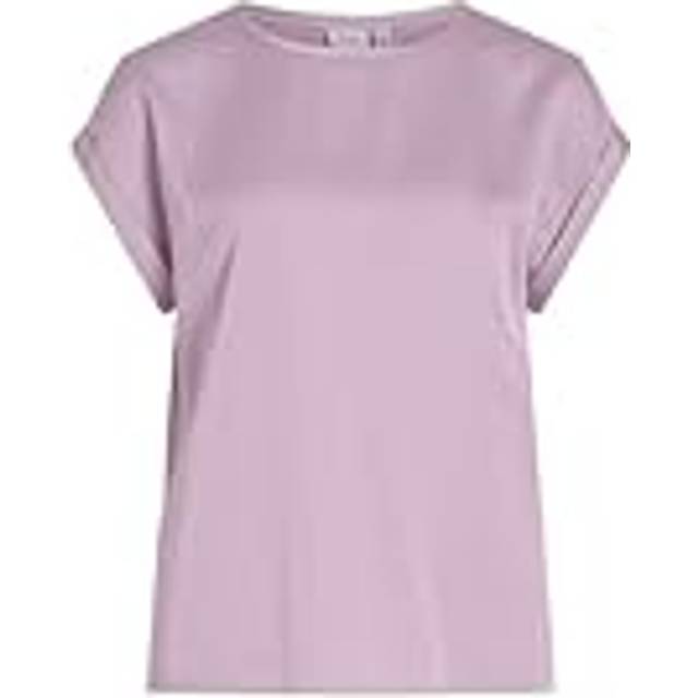 Vila - Topp viEllette S/s Satin - Rosa